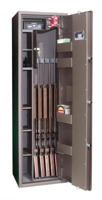 Gun safe Griffon GE 450 E Brown for rifles, pistols and ammunition